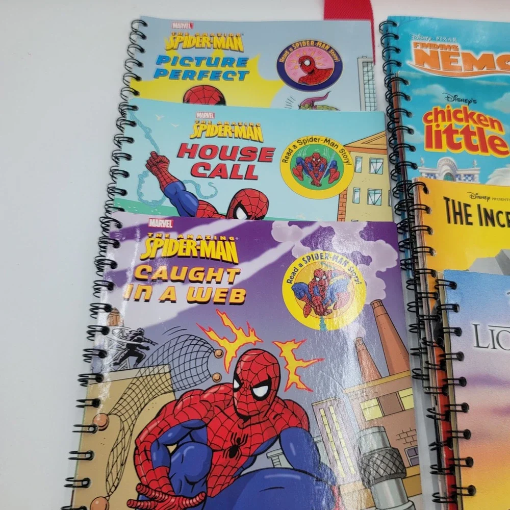 Story Reader Book System Bundle 10 Books Cartridges Backpack Disney Marvel Nick